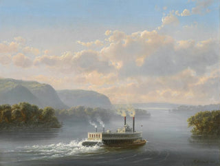 Ferdinand Richardt - Steamwheeler on the Upper Mississippi.webp