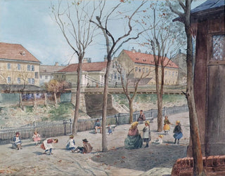 Ferdinand Weckbrodt - Die Kettenbrcke ber den Wienflu.webp