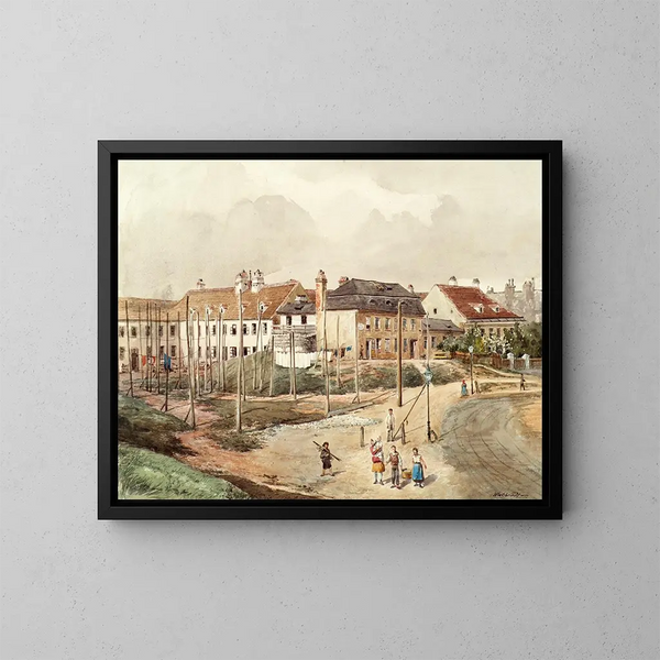 Place de construction vorstédtique - Ferdinand Weckbrodt — oprawiony obraz na ścianie