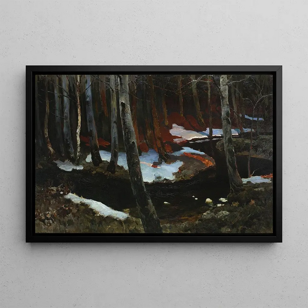 Ruisseau forestier - Ferdynand Ruszczyc — oprawiony obraz na ścianie
