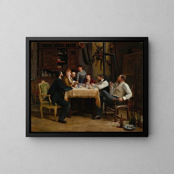 Obiad w gronie przyjaciół - Fernand Cormon — oprawiony obraz na ścianie