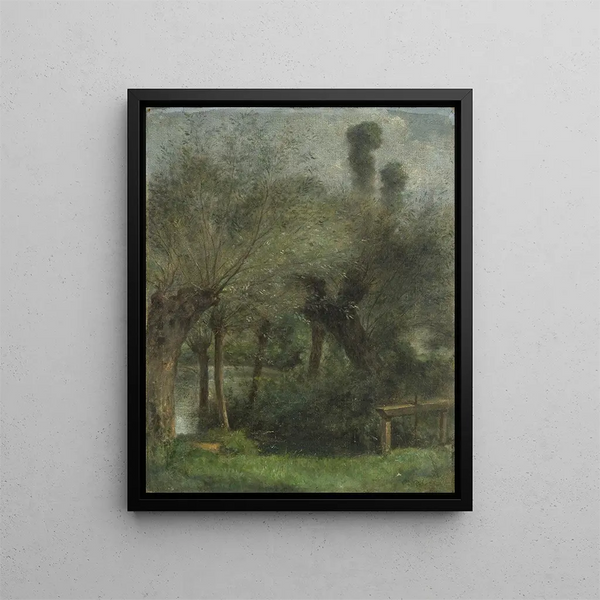 Staw w Jouy-le-Comte niedaleko Isle-Adam - Fernand Pelez — oprawiony obraz na ścianie