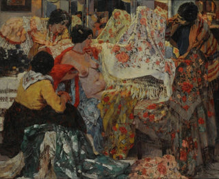 Les mantilles de Manille - Fernando Fader — widok dzieła