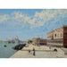Figury w pobliżu mola z Librerią, Punta della Dogana i Santa Maria della Salute w oddali - Antonietta Brandeis