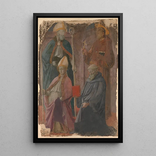 Filippo Lippi - Saints Augustine and Francis a Bishop Saint and Saint Benedict.webp