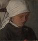 Dziewczyna chłopskiej z białą chustą - Wilhelm Leibl — widok dzieła
