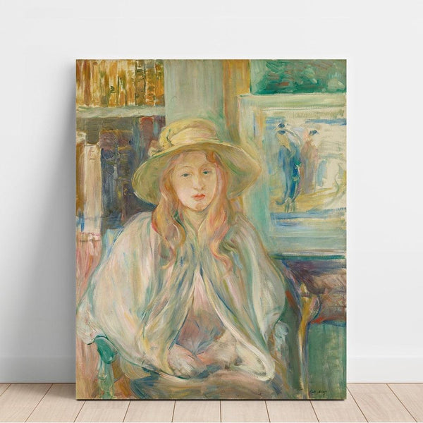 Reprodukcja obrazu Dziewczynka w kapeluszu z słomką - Berthe Morisot