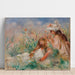 Reprodukcja obrazu Leżąca dziewczynka na trawie i dziewczynka układająca bukiet - Pierre-Auguste Renoir