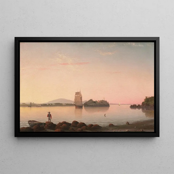 Sowy Head, zatoka Penobscot, Maine - Fitz Henry Lane — oprawiony obraz na ścianie