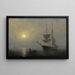 Statek we mgle, port w Gloucester - Fitz Henry Lane — oprawiony obraz na ścianie