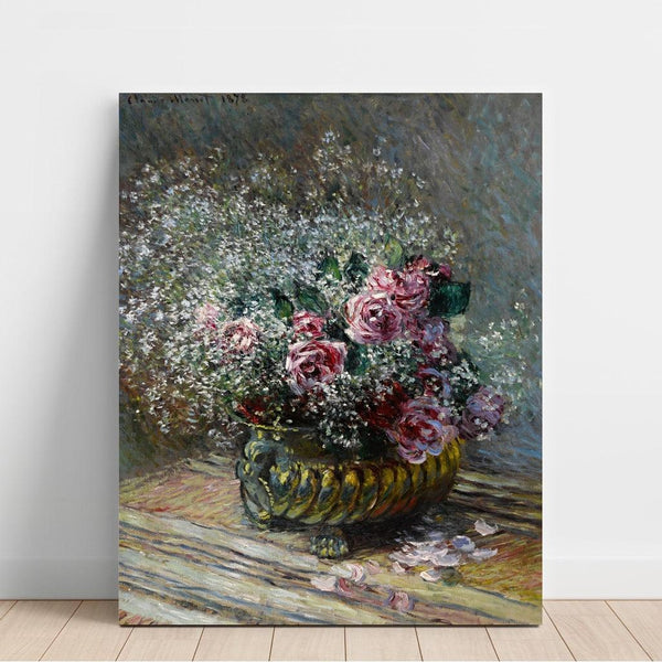 Reprodukcja obrazu Kwiaty w doniczce (Róże i mgła) - Claude Monet