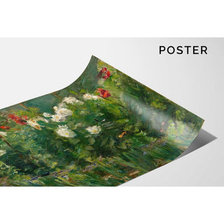 Fleurs rouges et blanches orientées au sud-est - Max Liebermann | Reproduction Tableau Décoration murale affiche copie