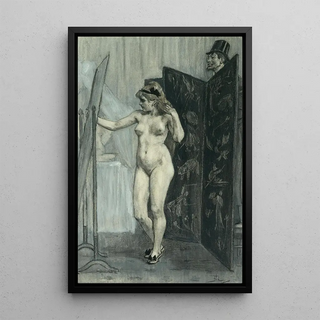 Flicien Rops - Le paravent.webp