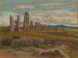 L'Aqua Claudia w Kampanii Rzymskiej - Félix-Hippolyte Lanoë — widok dzieła