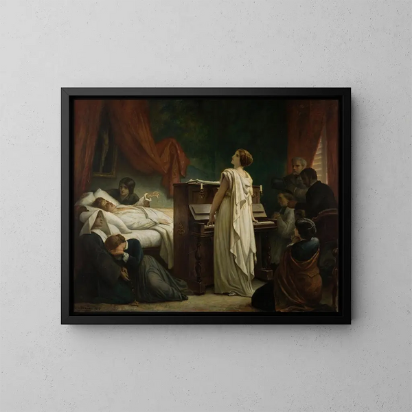 Śmierć Chopina - Félix-Joseph Barrias — oprawiony obraz na ścianie