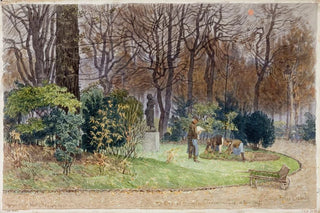 Flix Brard - Jardiniers dans le square de la mairie du 14me arrondissement 1516 novembre 1917.webp
