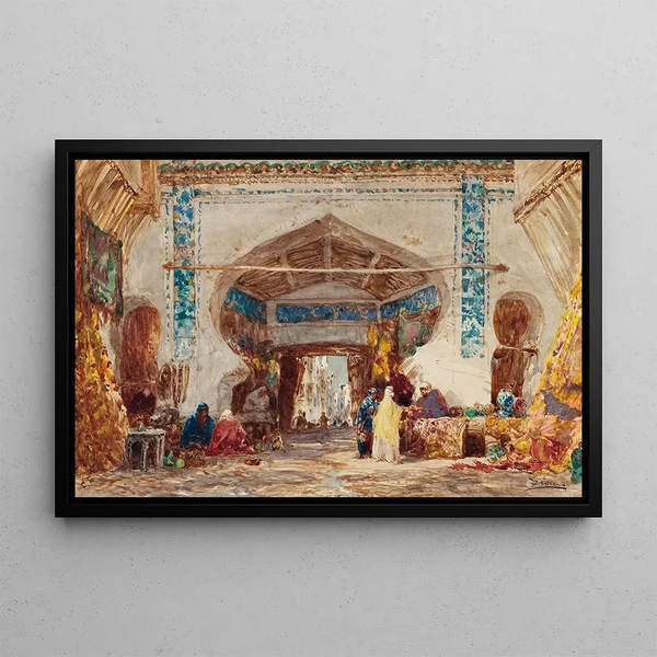 Bazar Constantinople - Félix Ziem — oprawiony obraz na ścianie
