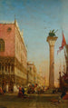 La Colonne du Lion de Saint Marc sur le Môle - Félix Ziem — widok dzieła