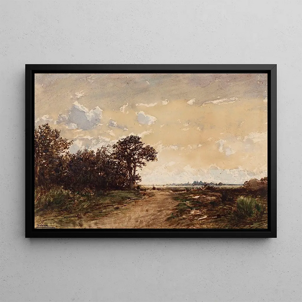 La Forêt de Fontainebleau aux environs de Barbizon - Félix Ziem — oprawiony obraz na ścianie