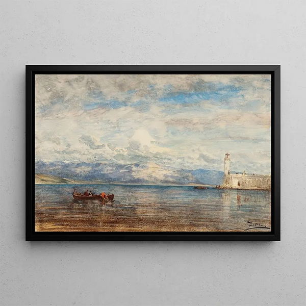 Port de Martigues - Félix Ziem — oprawiony obraz na ścianie