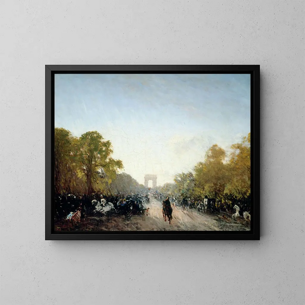 L'avenue des Champs-Élysées - Félix Ziem — oprawiony obraz na ścianie