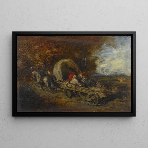 Le Chariot - Félix Ziem — oprawiony obraz na ścianie