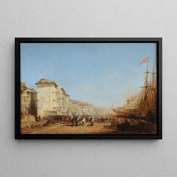 Marseille le Vieux-Port - Félix Ziem — oprawiony obraz na ścianie