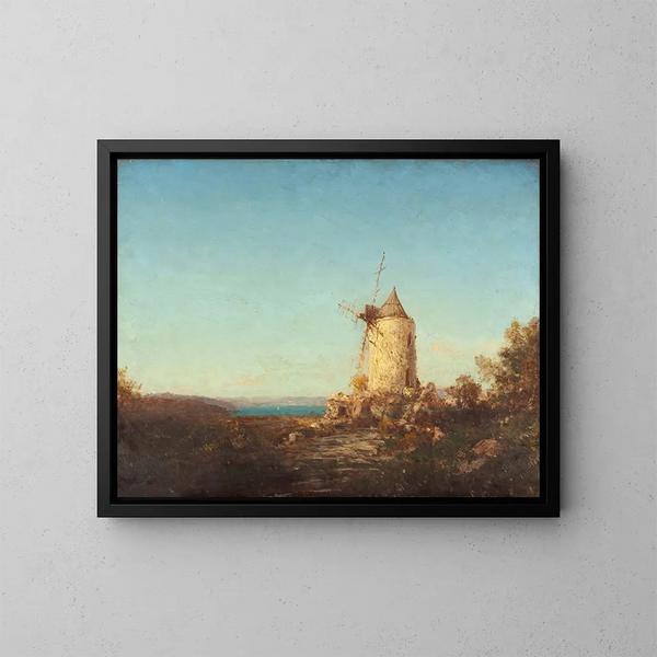 Moulin de Saint-Mitre niedaleko Martigues - Félix Ziem — oprawiony obraz na ścianie