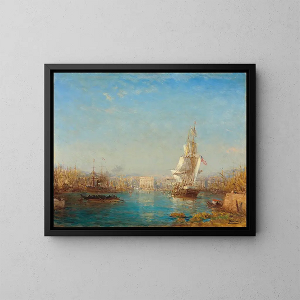 L'entrée du canal de Marseille - Félix Ziem — oprawiony obraz na ścianie