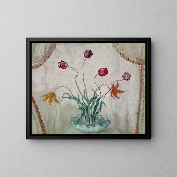 Bol de tulipes - Florine Stettheimer — oprawiony obraz na ścianie