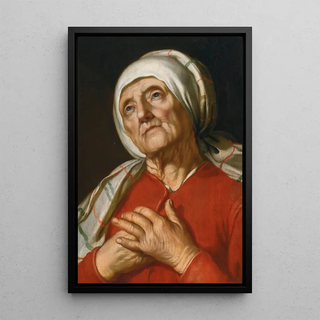 Follower of Abraham Bloemaert - Portrait Of A Woman Praying.webp