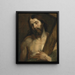 Chrystus z krzyżem - Szkoła Antoine van Dyck — oprawiony obraz na ścianie