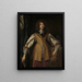Portret Ruperta 1619-1682 księcia i hrabiego Palatynatu Renu oraz księcia Cumberlanda w stroju bojowym - Szkoła Antoine van Dycka — oprawiony obraz na ścianie