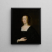 Portret eleganckiej kobiety - Szkoła Antoine van Dycka — oprawiony obraz na ścianie