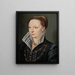 Portret Claude Catherine de Clermont-Tonnerre, księżnej de Retz 1543-1603 - Szkoła François Clouet — oprawiony obraz na ścianie
