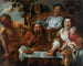 Le satyre et le paysan - Ecole de Jacob Jordaens — widok dzieła
