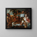 Le satyre et le paysan - Ecole de Jacob Jordaens — oprawiony obraz na ścianie