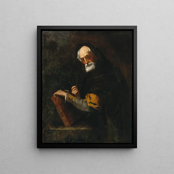 Filozof - Szkoła Jusepe de Ribera — oprawiony obraz na ścianie