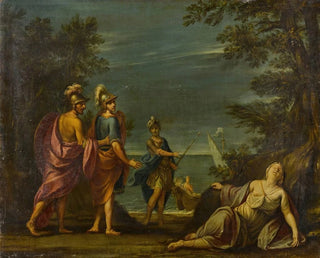 Armide porzucona przez Rinaldo - Szkoła Marcantonio Franceschini — widok dzieła