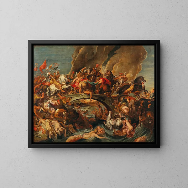 La Bataille des Amazones - Ecole de Peter Paul Rubens — oprawiony obraz na ścianie