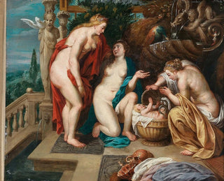 Follower of Peter Paul Rubens - The Daughters Of Cecrops Finding The Child Erichthonius.webp