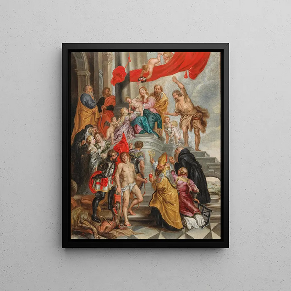 Follower of Peter Paul Rubens - The Virgin and Child adored by Saints.webp