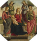 Madonny z Dzieciątkiem z dwoma aniołami, święta Róża i święta Katarzyna Aleksandryjska - Naśladowca Pietro Perugino — widok dzieła