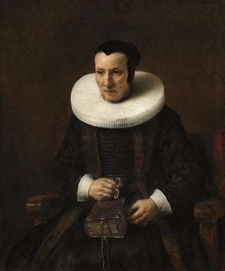 Follower of Rembrandt van Rijn - An Old Lady with a Book.webp