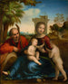 Le repos pendant la fuite en Égypte avec saint Jean-Baptiste - Fra Bartolomeo — widok dzieła
