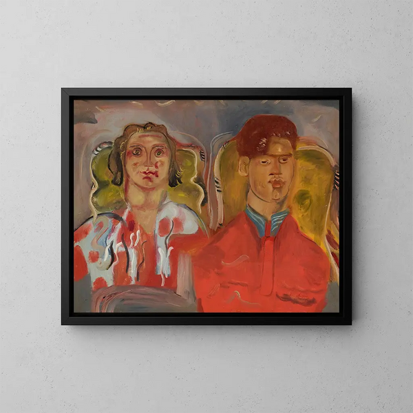 podwójny portret nr 2: Katharine i Anthony West - Frances Hodgkins — oprawiony obraz na ścianie