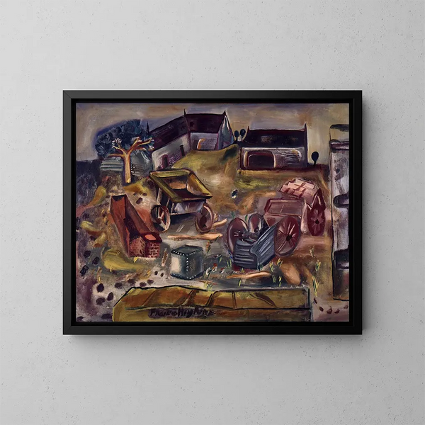 Kariera w Wiltshire - Frances Hodgkins — oprawiony obraz na ścianie