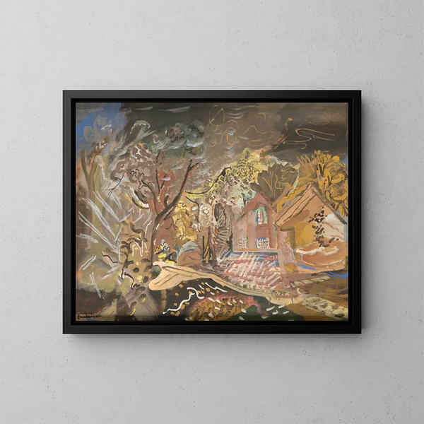 La maison Croft w Bradford-on-Tone, Taunton, Somerset - Frances Hodgkins — oprawiony obraz na ścianie