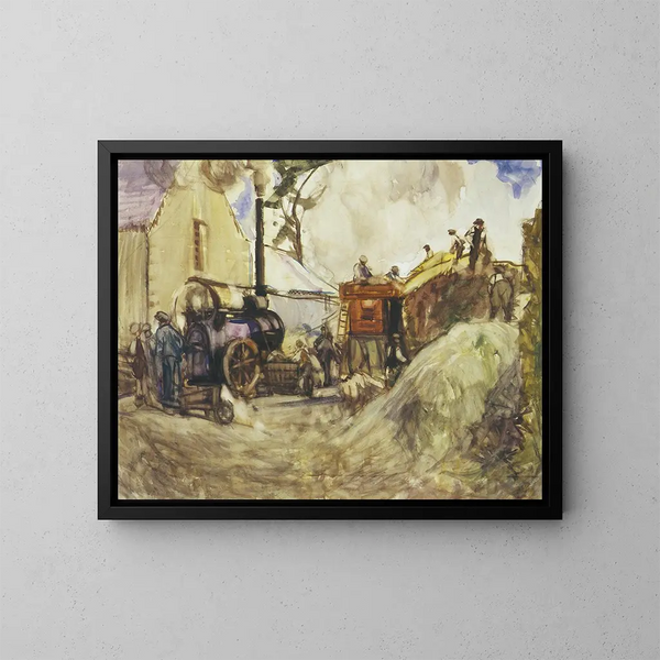 Battage dans les Cotswolds - Frances Hodgkins — oprawiony obraz na ścianie