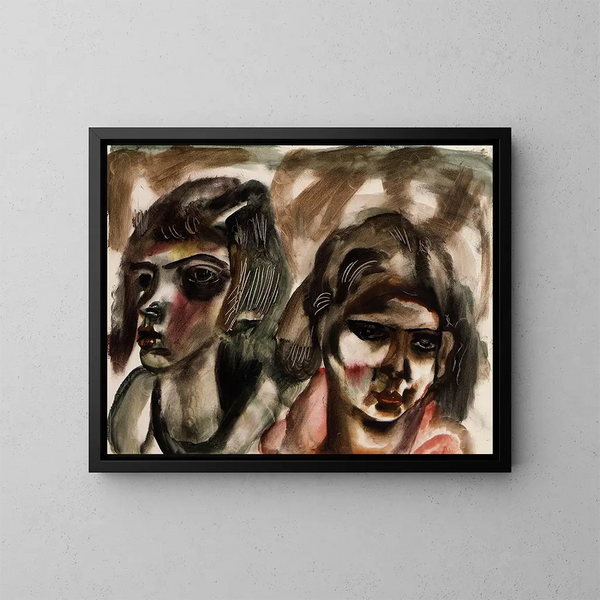 dwóch głów - Frances Hodgkins — oprawiony obraz na ścianie